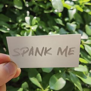 Spank me - Fetiche de tatuaje temporal de cornudo para cornudo Hotwife