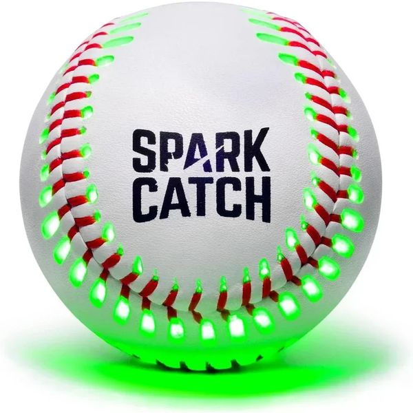 SPARK CATCH Veilleuse de Baseball Illuminée Baseball Convient aux Garçons Filles et Adultes Taille et Poids Officiels de Baseball 240113
