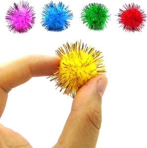 Sparkle Craft Balls Tinsel Glitter Pom Pom Balls DIY Craft Supplies Matériaux de décoration faits à la main Multi Size en option-rose