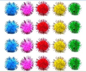 Sparkle Craft Balls Tinsel Glitter POM POMBALLS DIY Craft Supplies Handgemaakte Decoratiematerialen Multi -size Optiona L (Fruit Green)