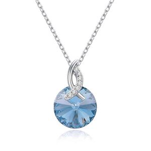 Sparkle Pendant New dign Necklace 925 sterling sier collar para mujer joyería collar Eternal time Accsory