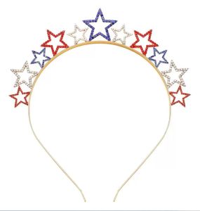 Sparkle Rhinestone Star Headband Theme Kostuum metaal Haar Haar Crystal Hairband Kiefkuik