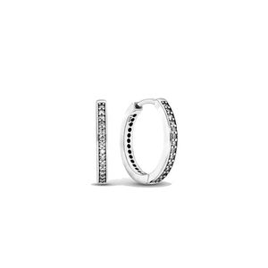 Sparkle Sterling Silver Logo Hoop oorbellen met originele doos voor Pandora CZ Diamond Circle Earring Set voor dames Mens Fashion Party Juwelen Geschenk