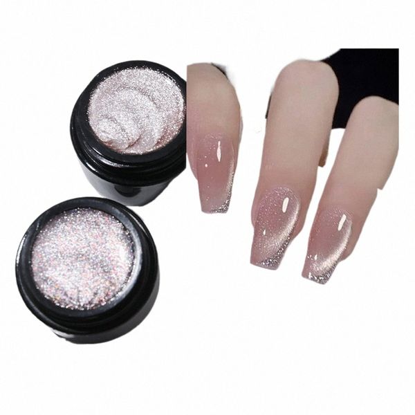 Gato brillante Gel magnético Esmalte de uñas Láser Diamd Glitter Cat Eye Gel Semipermanente Soak Off UV LED Barniz Laca de uñas 11Nv #