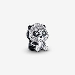 Sprankelende schattige Panda bedel Pandoras 925 sterling zilver luxe bedelset armband maken kralen charmes ontwerper ketting hanger originele doos snelle verzending