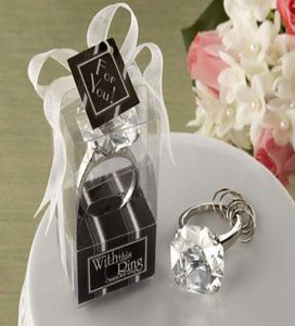 Sprankelende diamantvormige verlovingssleutelring sleutelhanger trouwbedankjes bruids douche gunst vrijgezellenfeest kerstfeest cadeau banket ta6579271