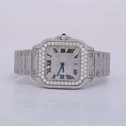Elegancia espumosa Stainls Steel Labrown Redonde Diamond Welst Watch for Men con VVS mejorada mejorada.