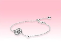 Bracelet de curseur d'arbre généalogique étincelant bijoux de fête de filles pour 925 bracelets de taille ajusté en argent sterling avec ORI236V1323720