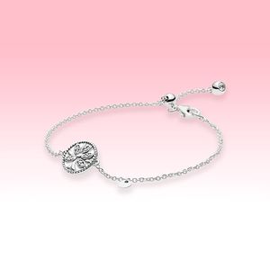 Sprankelende stamboom Slider Armband Dames Meisjes Party Sieraden voor Pandora 925 Sterling Zilver Verstelbare Maat Armbanden met originele doos