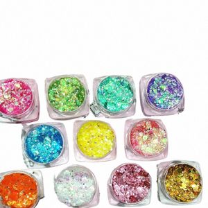 sprankelend glitter oogschaduwpalet waterdicht grote pailletten glans oogschaduw gel glanzende metalen ogen pigmenten festival make-up O4kL #