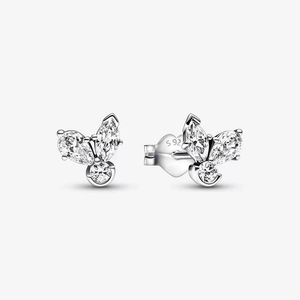 Mousserende herbariumcluster -oorbellen voor Pandora 925 Sterling Silver Party Earring Set Designer sieraden voor vrouwen Crystal Diamond Earring met originele doos