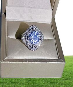 Sparkling live luxe sieraden set 925 Sterling zilveren ronde gesneden Moissanite CZ Diamond Gemstones Ring Necklace Stud Earring Lover G4806122