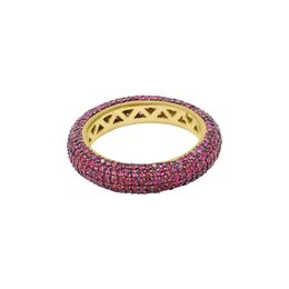 Compromiso de piedras preciosas de rubí precioso brillante, anillo de banda de eternidad para mujeres, joyería hecha a mano de Sterling Sier