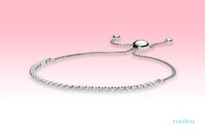 Sparkling Slider Tennis Bracelet Women Wedding Sieraden voor Pandroa Real 925 Sterling Silver CZ Diamond armbanden met originele Box5163550