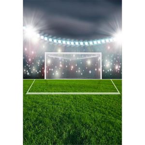 Cintilante holofote verde campo de futebol cenário fotografia estádio esportes jogo menino crianças festa temático foto fundo