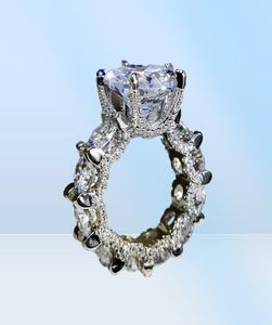 Sparkling Vintage 925 Sterling Silver Ringen Big Round Cut CZ Diamond Promise Women Wedding Bridal Ring7723086