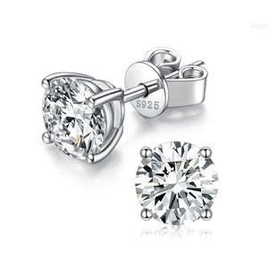 Sparkly 0,1-2Ct Moissanite Stud 925 Siltling Silver 14K Bijoux en or blanc Men Gra VVS Lab Création de boucle d'oreilles en diamant