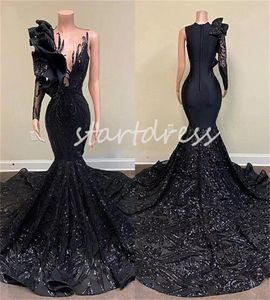 Robe de bal à paillettes noires brillantes pour filles noires Robe de soirée afro-américaine 2023 anniversaire formel Special occasion robe de fête élégante vestidos de fiesta