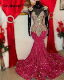Sparkly Diamonds prom jurk Glitter Bead Crystal Rhinestones Tassels pailletten voor speciale verjaardagsfeestjes jurk open terug