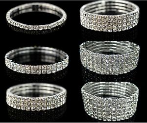 Strass scintillants Bracelet extensible Bracelets de mariage bijoux de mariée livraison gratuite Bracelet pas cher pour la mariée soirée robe de bal