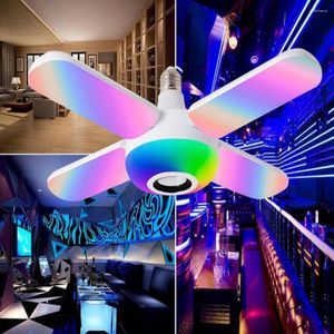 Spreker lamp omgeving Muziek Licht Bluetooth -fan kleurrijk plafondverlichting Family Party