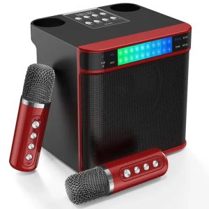 Haut-parleurs 100W High Power Colorful LED sans fil Portable Microphone Bluetooth haut-parleur Sound Family Party Karaoke Subwoofer Boombox YS223