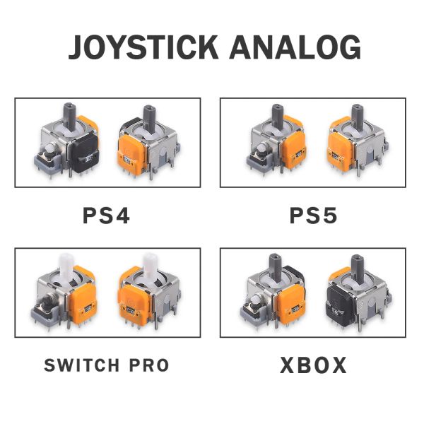 Haut-parleurs 10pcs Switch Pro 3D Module de capteur de bâton analogique pour PS4 050 055 030 040 Contrôleur Hall Effet Joystick pour PS5 Xbox One
