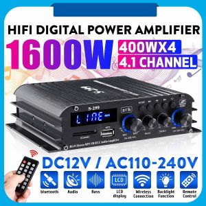 Conférenciers 1600W 4.1 Channel Bluetooth stéréo Hifi Car Home Theatre Amplificateurs Amplificateur audio sonore Amplificateurs numériques