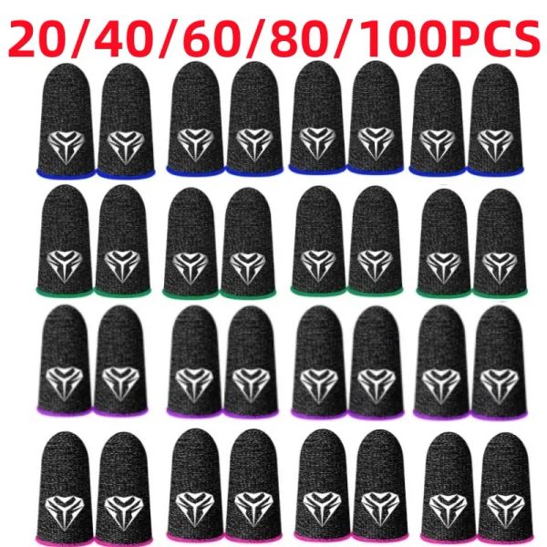 Altavoces 20/40/60/60/80/100 PCS Manga de dedos Antislip Fingertip Cover Avistable Fingertips a prueba de sudor Guantes de pulgar para juego móvil