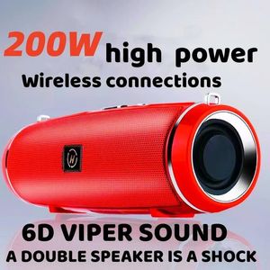 Luidsprekers 200 W Outdoor Draadloze Audio 3d Surround Bluetooth-luidspreker Highpower Bluetooth-luidspreker Lage bas Draagbare Tws / FM / stem Nieuw