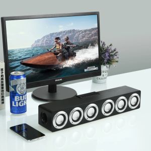 Haut-parleurs 20W barre de son TV en bois centre Audio haut-parleur Bluetooth système de cinéma maison caisson de basses barre de son avec radio FM Caixa de som