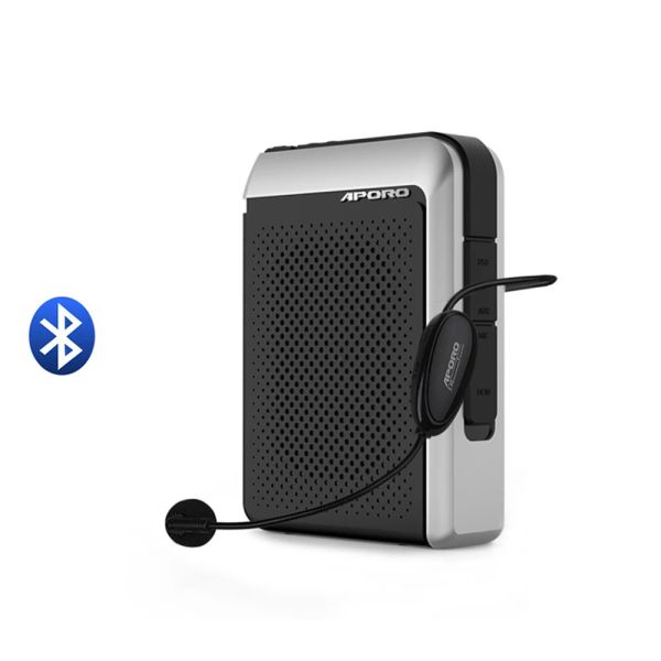 Altavoces 30W Bluetooth 5.0 Amplificador de voz con cable/2.4G Inalámbrico Portátil Enseñanza Escuela Universidad Guía turística Megáfono Micrófono Altavoz