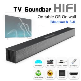 Altavoces Barra de sonido para TV de 40w, altavoz Hifi para cine en casa, barra de sonido compatible con Bluetooth, soporte óptico HDMI compatible para Samsung Tv