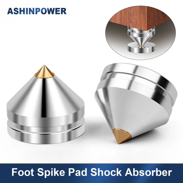 Haut-parleurs 4pcs Ashinpower Amordeur PAD SHOCKES SPIKES ALLIAGE ALLIAGE + COPPER HIFI PEED PEEUR SPIL