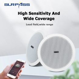 Speakers 6inch 10W Active Ceiling Speaker Bluetooth Waterproof Loudspeaker Built In Digital Class D Amplifier Smart Home Music Speakers