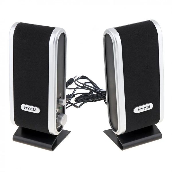 Haut-parleurs 6W En haut-parleurs USB câblées stéréo 3,5 mm Jack audio pour ordinateur portable Mac Mac mini casque en plastique microphone
