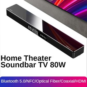 Luidsprekers 80W TV Soundbar Home Theatre-systeem Krachtige draadloze Echo Wall Bluetooth-luidspreker 2.1-kanaals subwoofer Surround Clock-luidspreker