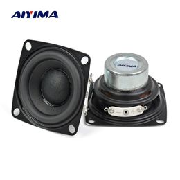 Altavoces aiyima 2pcs altavoces de rango completo de 2 pulgadas 20 núcleo 4 ohm 10W entusiasta bricolaje de arco plano borde de goma neodymium magnet hifi altavoz