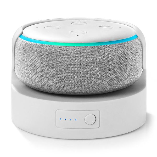 Base de batería para altavoces para Echo Dot de tercera generación, soporte para altavoz Alexa, estación de acoplamiento recargable para cargador inalámbrico Echo Dot de tercera generación