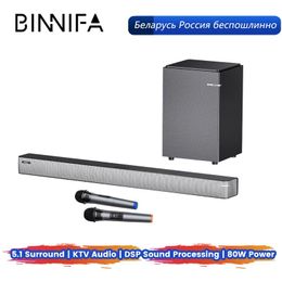 BINNIFA Home cinéma jouer 7D caisson de basses haut-parleurs DSP Audio numérique Bluetooth 5.0 60Hz basse 5.1 son Surround karaoké système domestique