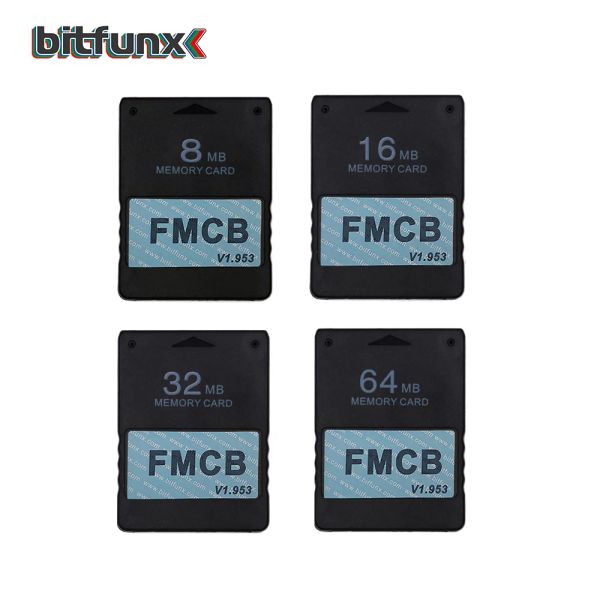 Haut-parleurs Bitfunx 8 Mo 16 Mo 32 Mo 64 Mo V1.953 Carte mémoire MCBOOT FMCB OPL pour la console FAT PS2