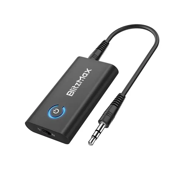 Blitzwolf BlitzMax BT05 émetteur récepteur bluetooth V5.2 Apt adaptatif son HiFi adaptateur sans fil pour PC TV haut-parleur filaire