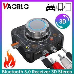 Haut-parleurs Bluetooth 5.0 Récepteur audio 3D Musique stéréo Adaptateur sans fil TF Carte R / L RCA 3.5 mm Jack AUX pour le kit de voiture En haut-parleur / casque câblé