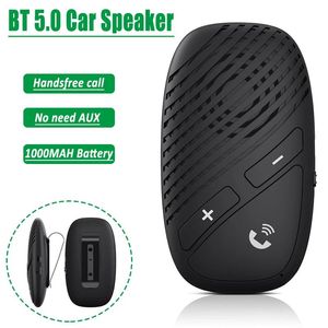 Haut-parleurs Bluetooth 5.0 récepteur Audio Kit de voiture 1000mah appel mains libres Cilp pare-soleil haut-parleur sans fil pas de téléphone AUX adaptateur de voiture accessoires