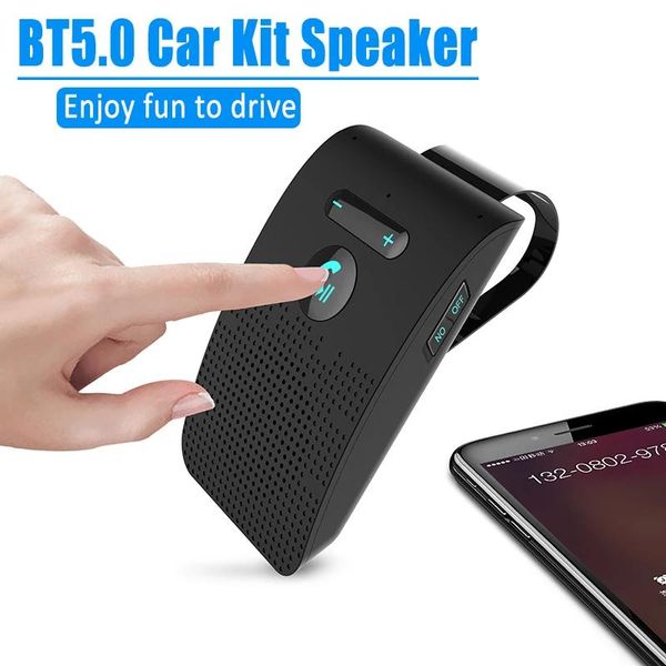 Altavoces Bluetooth receptor de Audio Kit de coche bluetooth 5,0 manos libres parasol altavoz inalámbrico teléfono llamada multipunto manos libres coche