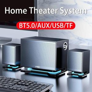 Luidsprekers Bluetooth Computerluidspreker Home Theater-systeem Draadloze luidsprekers HiFi Stereo Subwoofer Bedraad voor laptop PC Aux 3,5 mm luidspreker