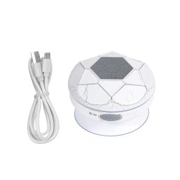 Haut-parleurs Haut-parleur de douche Bluetooth étanche, FM, batterie rechargeable 1000 mAh, blanc, fonctionne avec les cellules ISO Android, expédition depuis les États-Unis