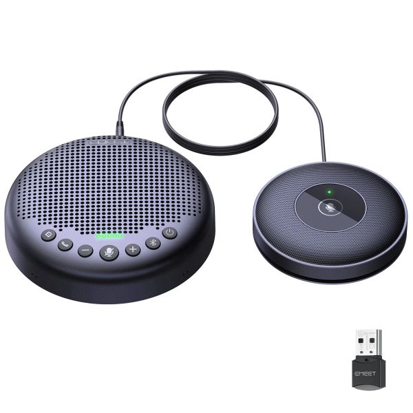 Conférenciers Bluetooth Conference Conférence USB haut-parleur Emeet Luna Plus Téléphone de haut-parleurs avec 8 micros 360 ° Pickup pour le bureau à domicile