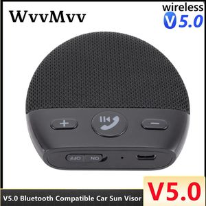Haut-parleurs Bluetooth V5.0 sans fil pour véhicule, Kit mains libres, haut-parleur Bluetooth, pare-soleil, accessoires de voiture, MP3