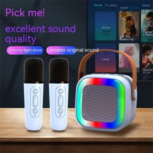 Haut-parleurs Bluetooth sans fil de haut-parleur portable multifonction karaoké avec 12 microphones lecteur de musique karaoké pour enfants adultes à la maison